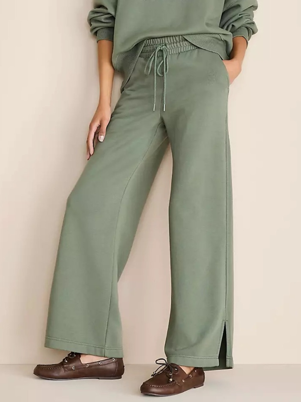 Lou & Grey Elite Fleece Wide Leg Sweatpants